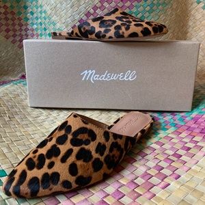 Madewell The Remi Mule in Leopard Calf Hair sz 5